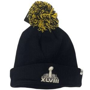 47 Brand Super Bowl XLVIII 48 Knit Pom Pom Cuff Beanie Winter Hat - One Size NEW